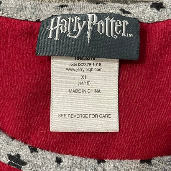 Harry Potter Red Raglan Sleeve Crew Neck Squad Goals Graphic T-Shirt Girls sz XL - Picture 5 of 8